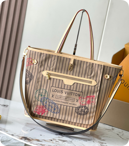 【高仿女包推薦】LV Neverfull Bandouliere Inside Out GM 小號手袋