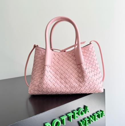 【高仿女包推薦】BV 2025 新品 粉色｜Pinacoteca 編織手袋