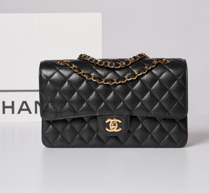 【高仿女包推薦】chanel香奈兒 cf25  中號｜黑色