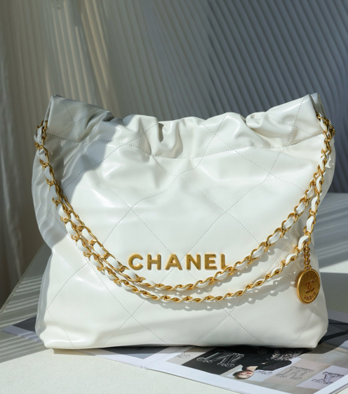 【高仿女包推薦】 chanel 22bag 白色 小號