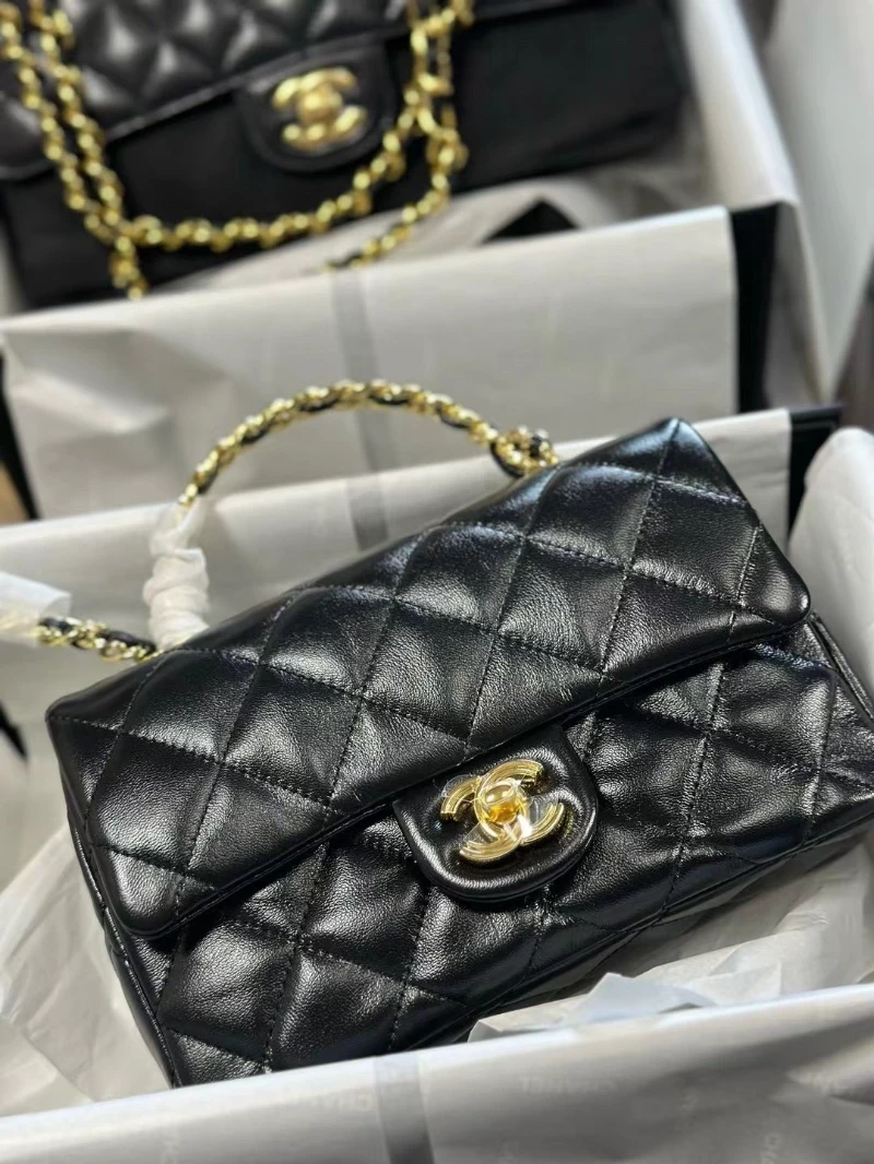 chanel高仿 原廠皮 手提包 (1)