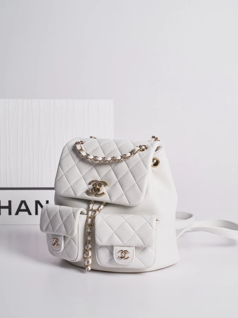 chanel高仿 25p 雙肩背包 (3)