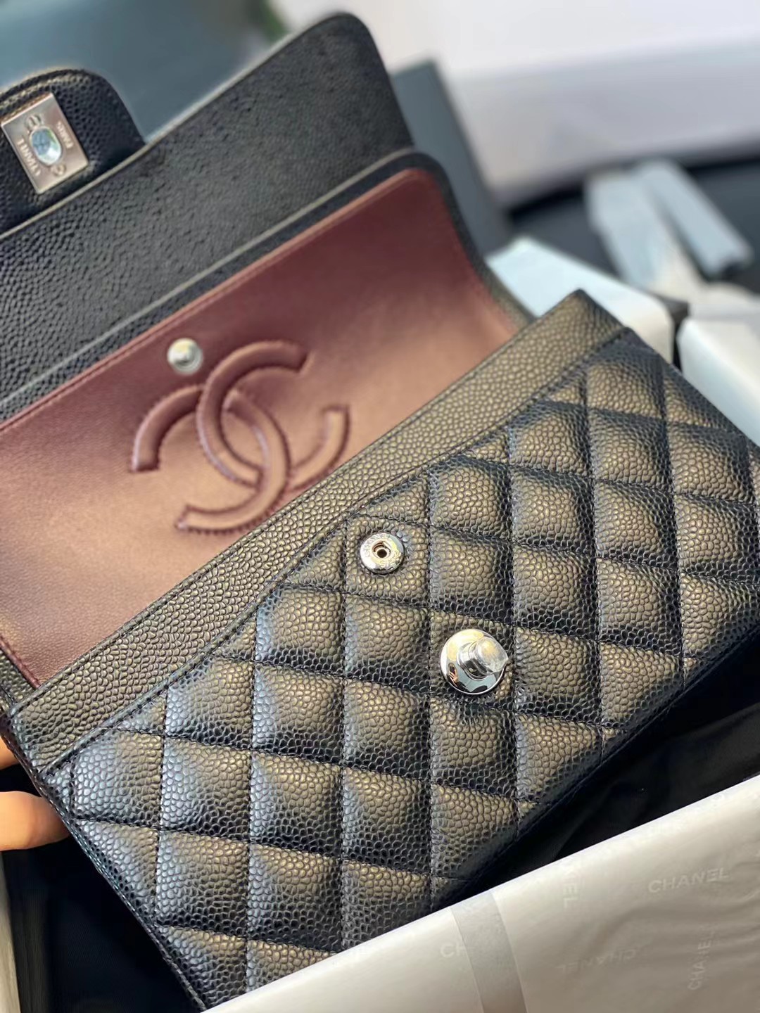 chanel高仿 cf23 黑銀 (5)