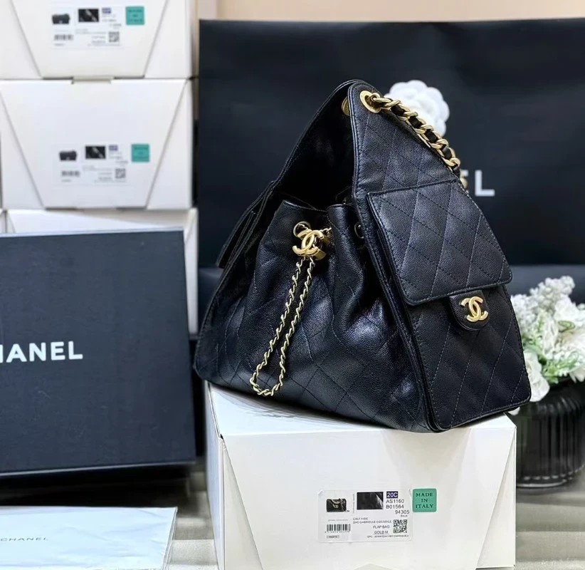 chanel 25bag 黑金 (2)