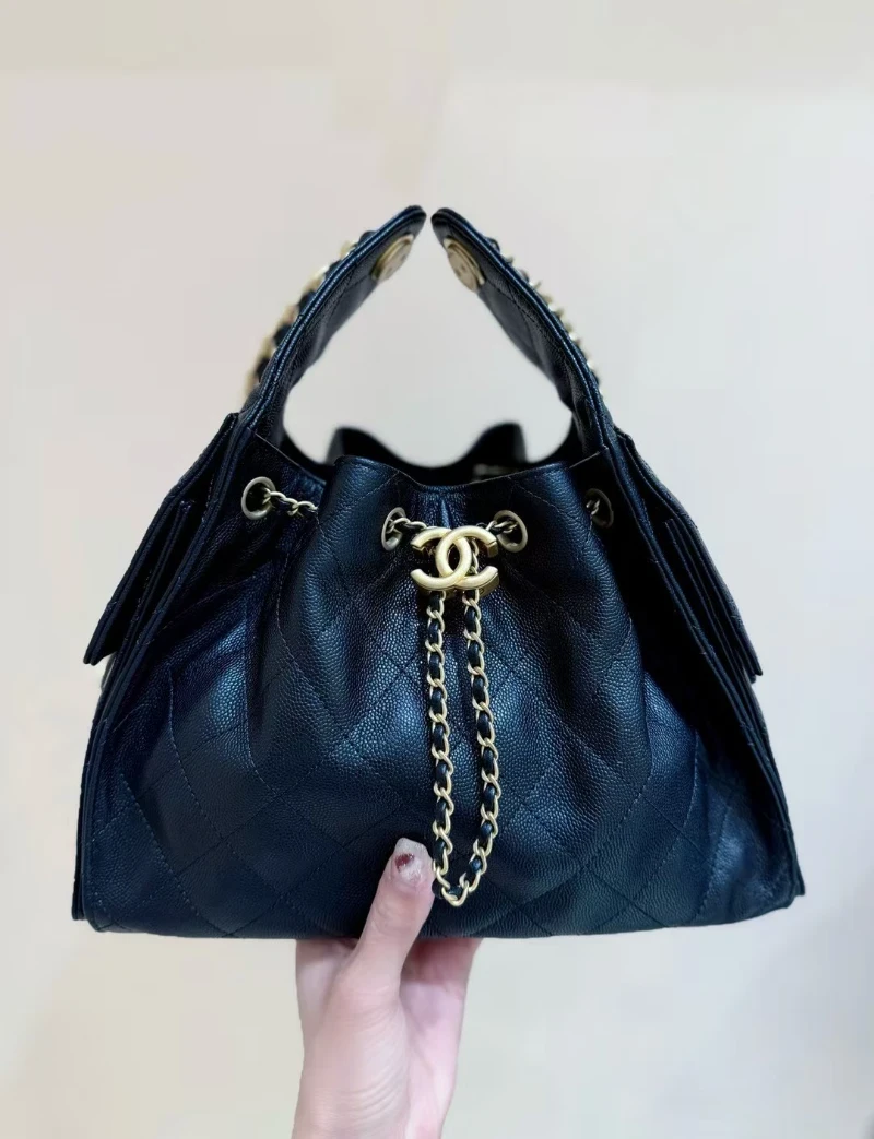 chanel 25bag 黑金 (3)