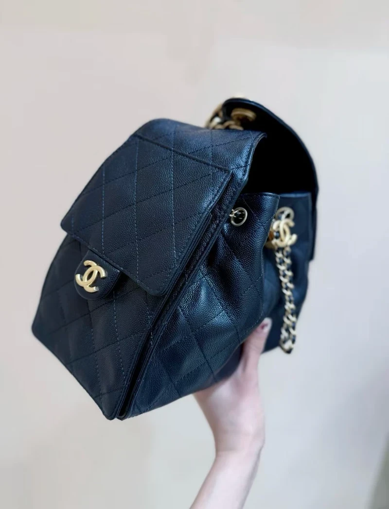 chanel 25bag 黑金 (5)