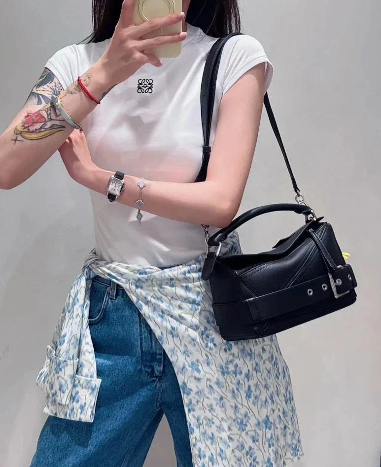 lowe高仿 女包 黑色 (5)