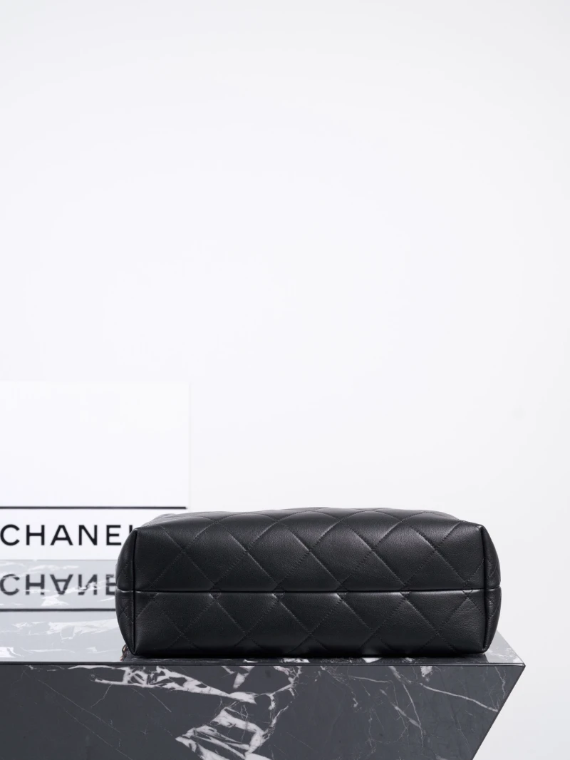 高仿chanel 25 a 小牛皮 黑金 (7)