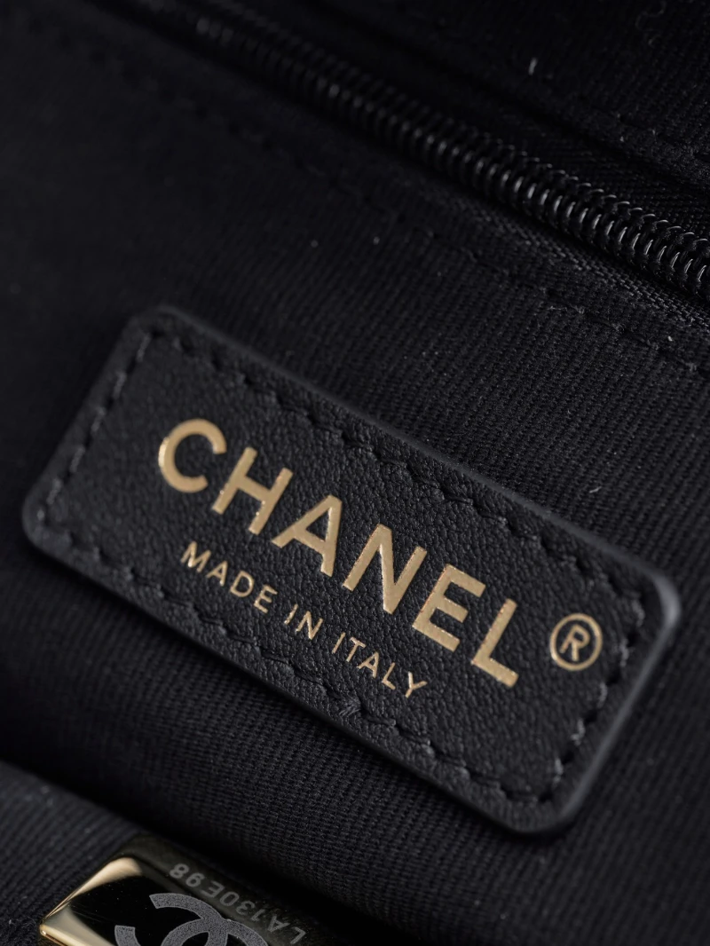 高仿chanel 25 a 小牛皮 黑金 (9)