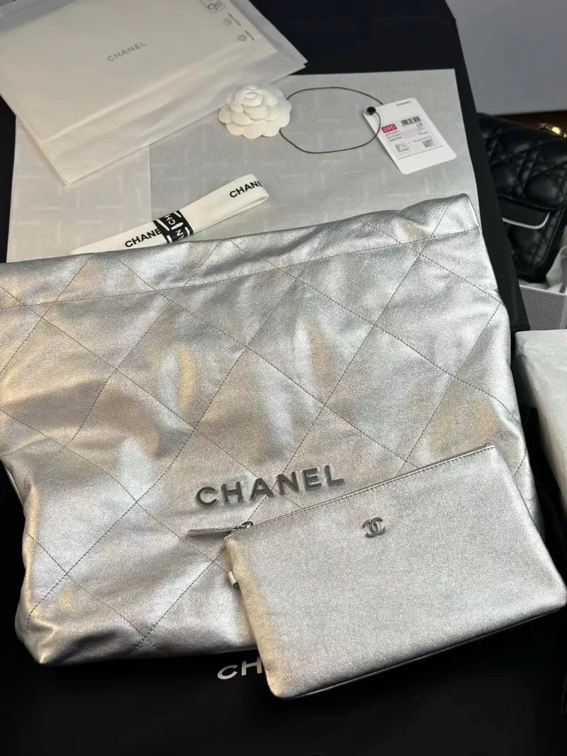 chanel高仿 22bag 銀色 (1)