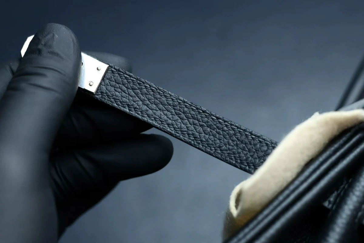 hermes高仿 柏金包25 黑色款 (1)