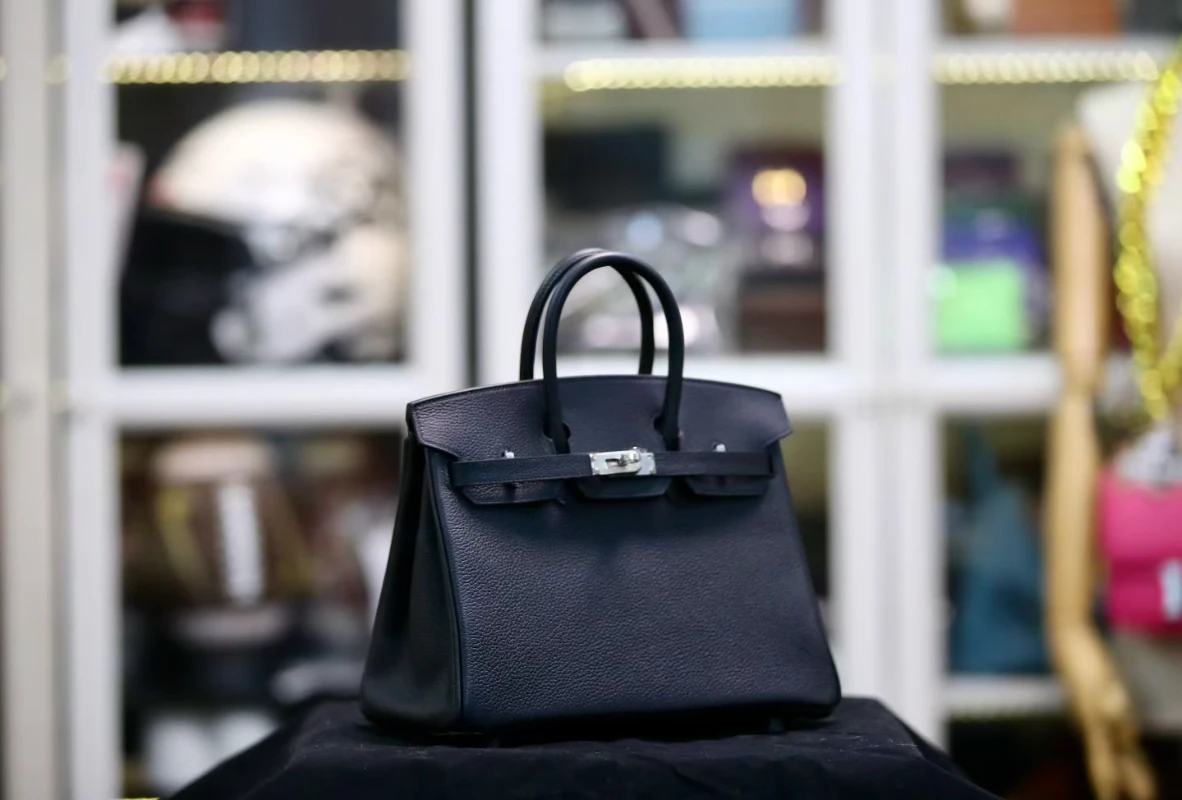 hermes高仿 柏金包25 黑色款 (2)