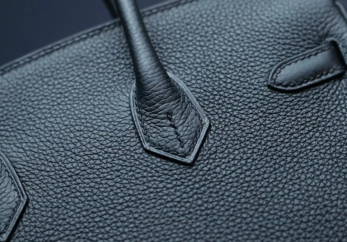 hermes高仿 柏金包25 黑色款 (4)