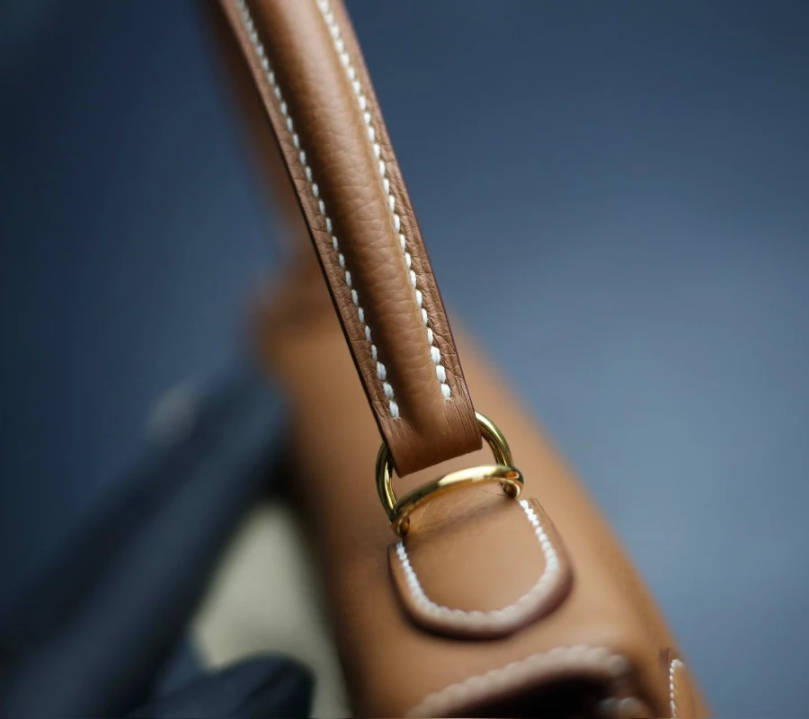 hermes高仿 kelly 28 金棕 (4)