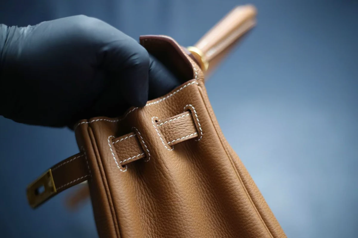 hermes高仿 kelly 28 金棕 (6)