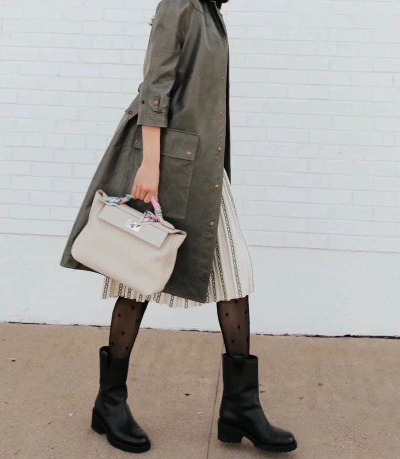 hermes高仿 kelly24 銀扣 奶昔白 (8)