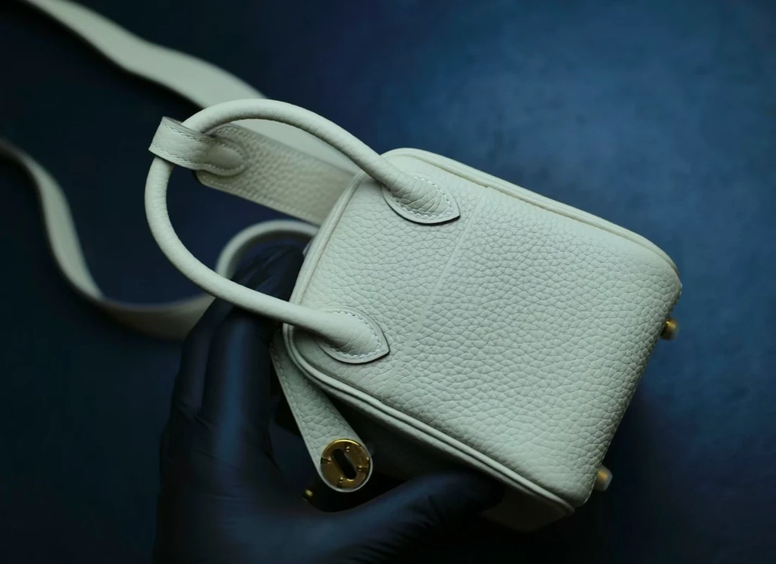 hermes高仿 lindy mini 奶昔白 (3)