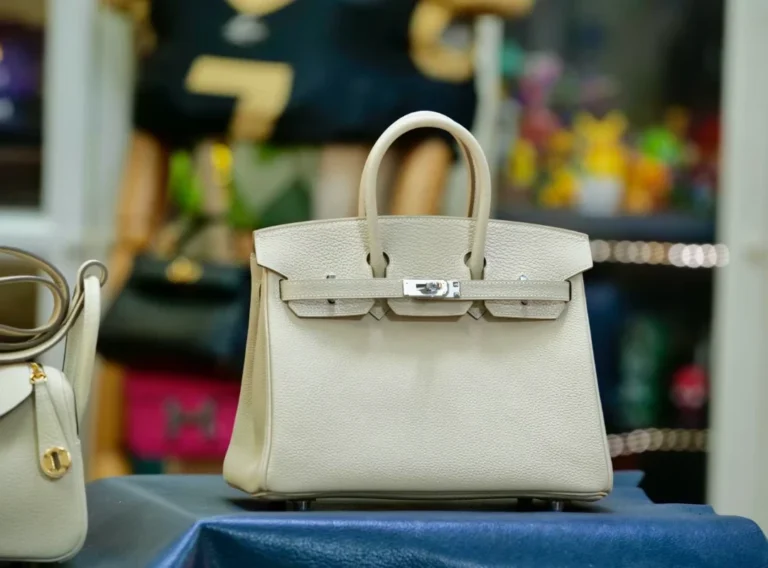hermes高仿 birkin25 奶昔白 (8)