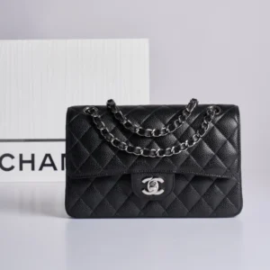 高仿香奈兒 cf小號 黑銀 (4)