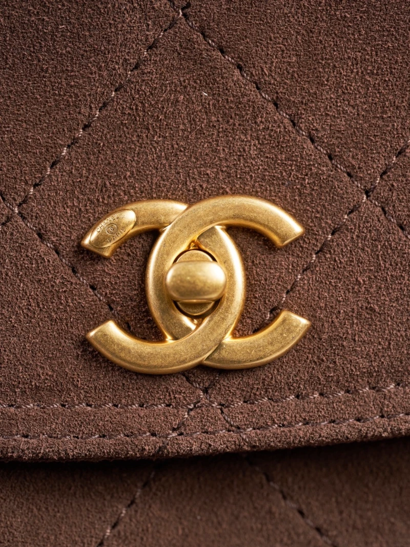 高仿香奈兒 麂皮焦糖色款 細節 (1)