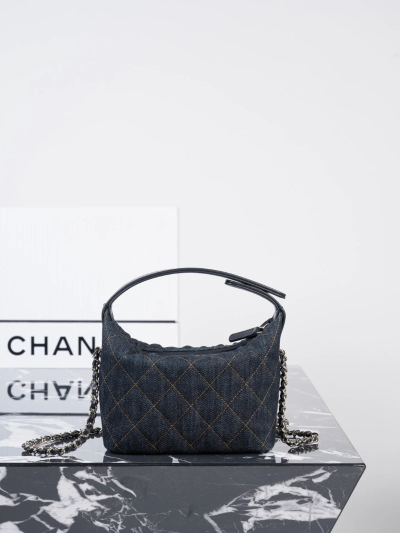 高仿香奈兒 hobo 飯盒包｜丹寧款 (4)