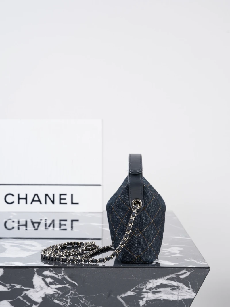 高仿香奈兒 hobo 飯盒包｜丹寧款 (6)